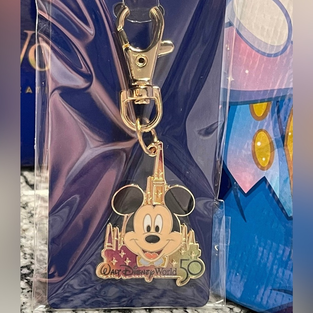 Disney Parks Mickey Mouse 50th Anniversary Charm keychain